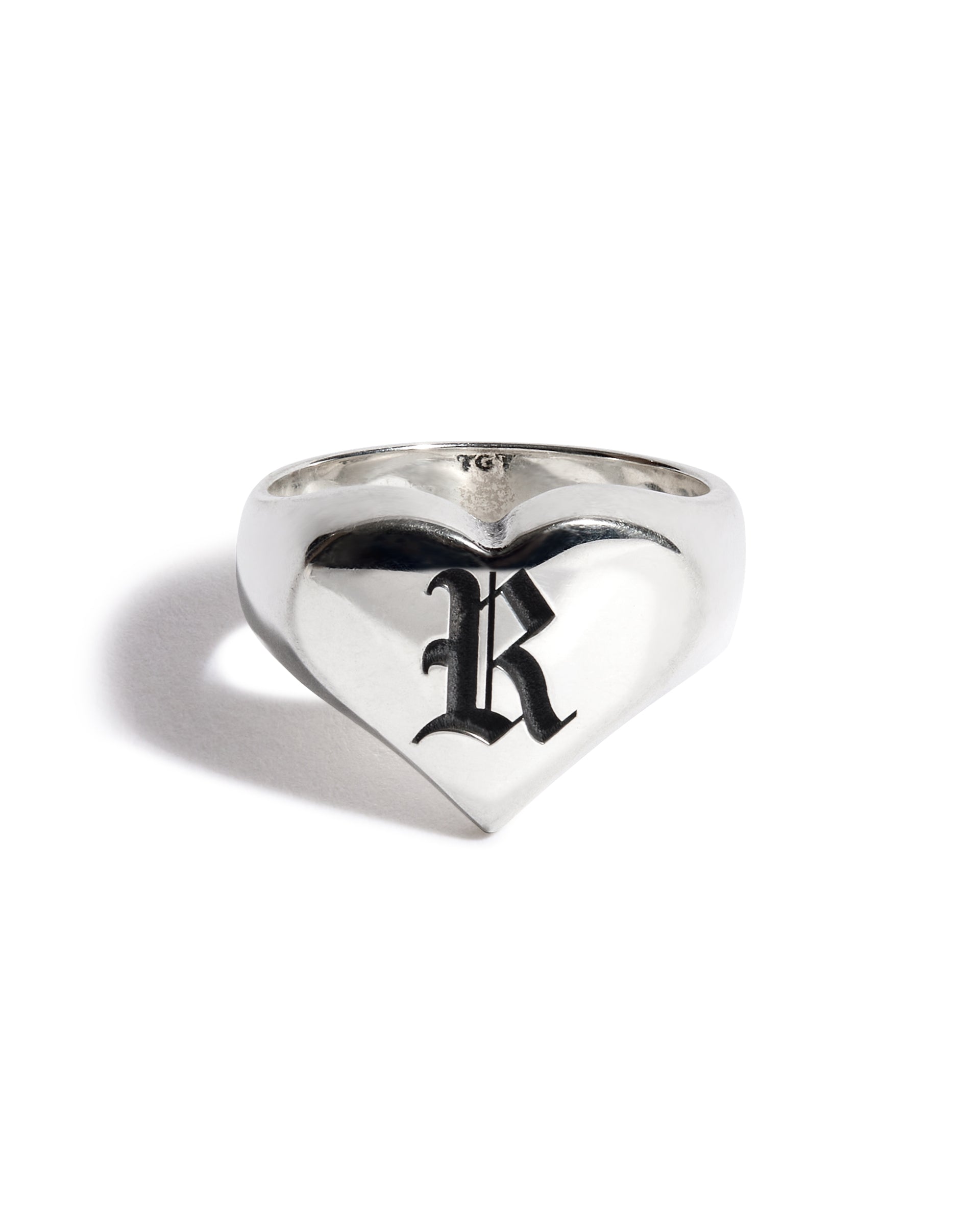 Engraved Solid Heart Ring – The Great Frog London