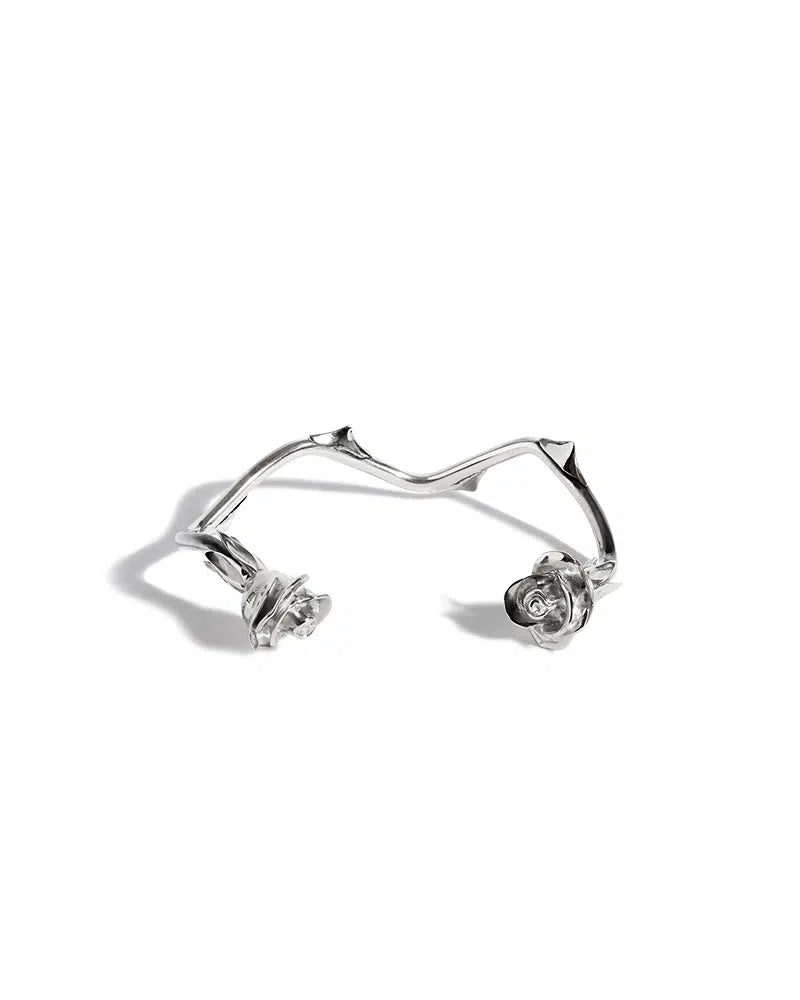 Sammi 'The Rose Amongst Thorns' Silver Bracelet – The Great Frog