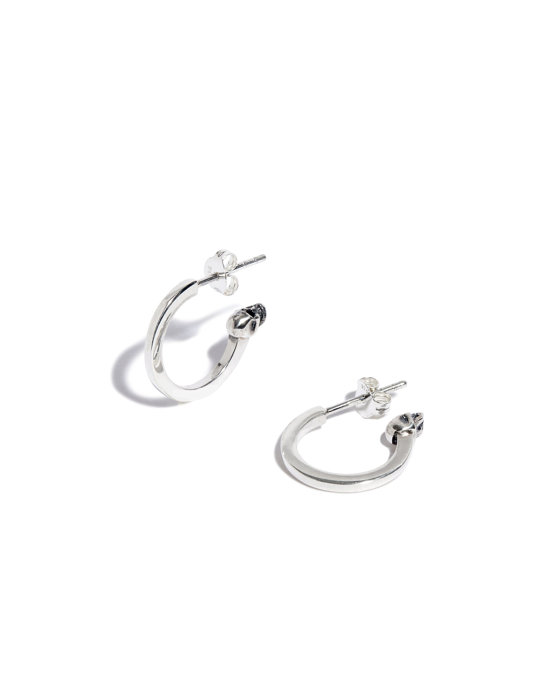 Flat Silver Skull Hoop (Single) – The Great Frog London