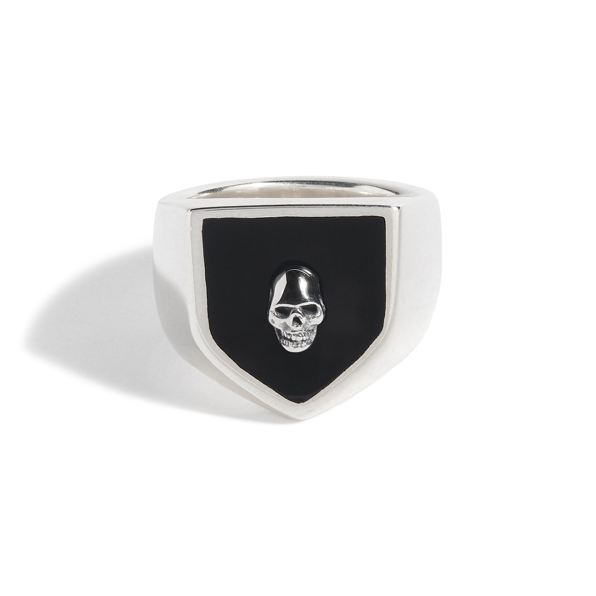 Skull Shield Ring (Sterling Silver Skull) – The Great Frog London