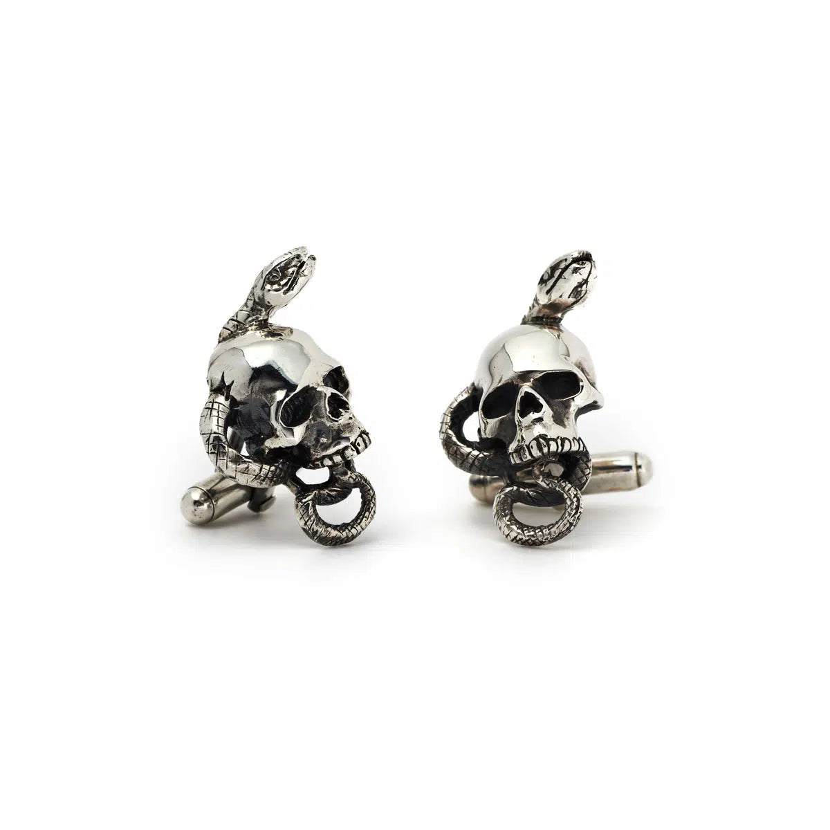 Skull & Snake Cufflinks – The Great Frog London
