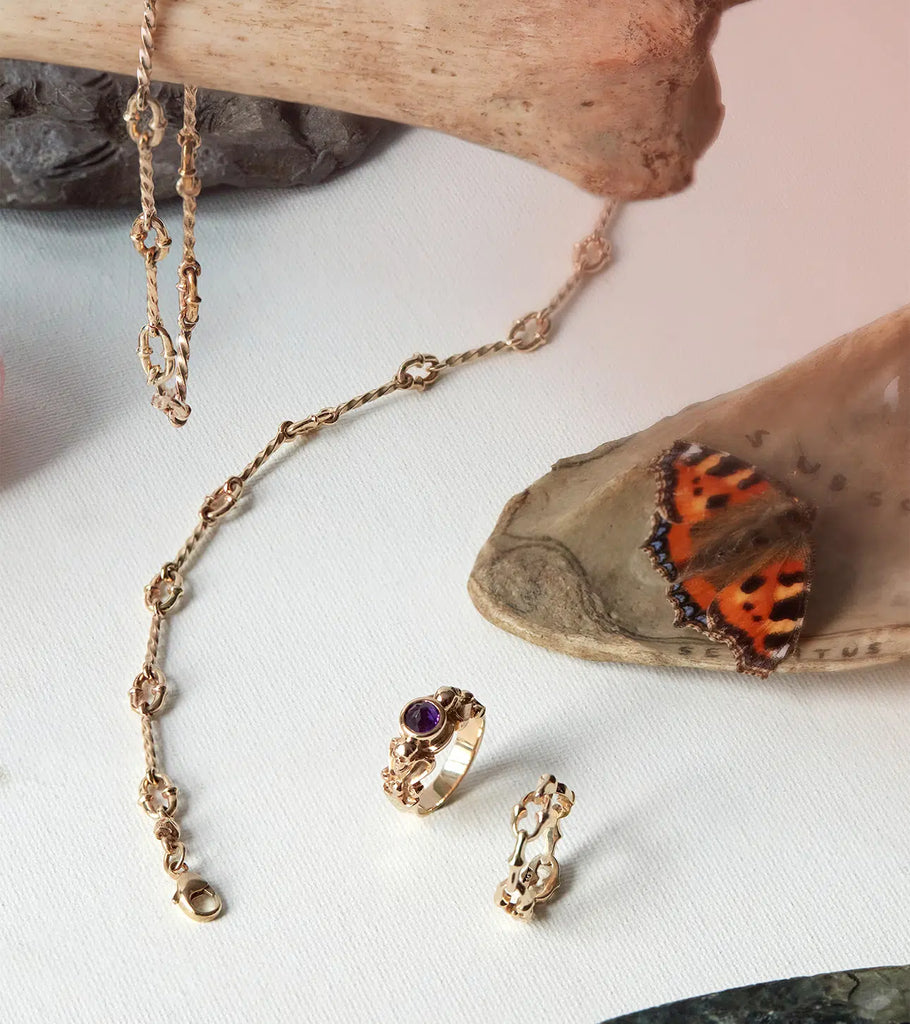 Solid Gold Micro Lock Down Ring