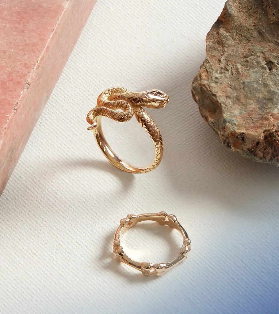 Solid Gold Serpent Ring