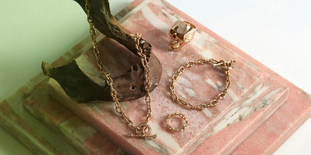 Solid Gold Micro Lock Down Bracelet