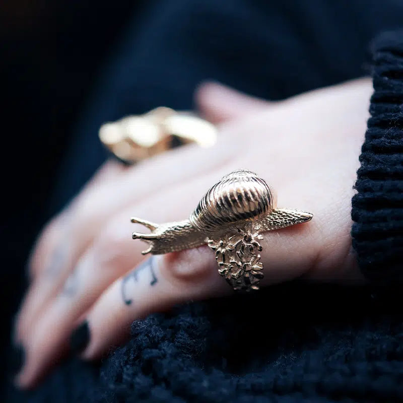 Solid 9ct Gold Snail Ring