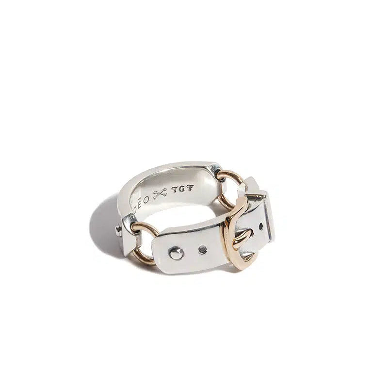 The Mixed Metal Belt Ring