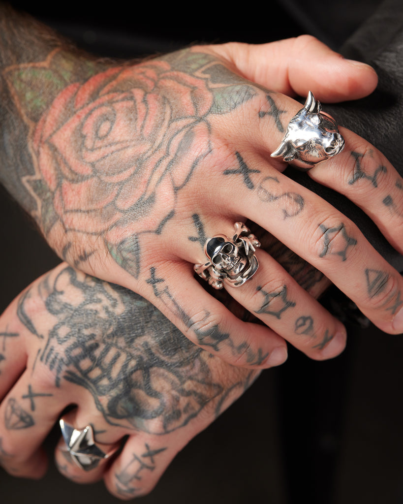 Skull & Crossbones with Banner Ring
