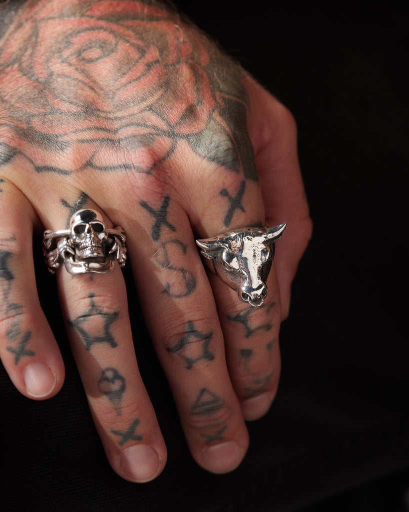 Skull & Crossbones with Banner Ring