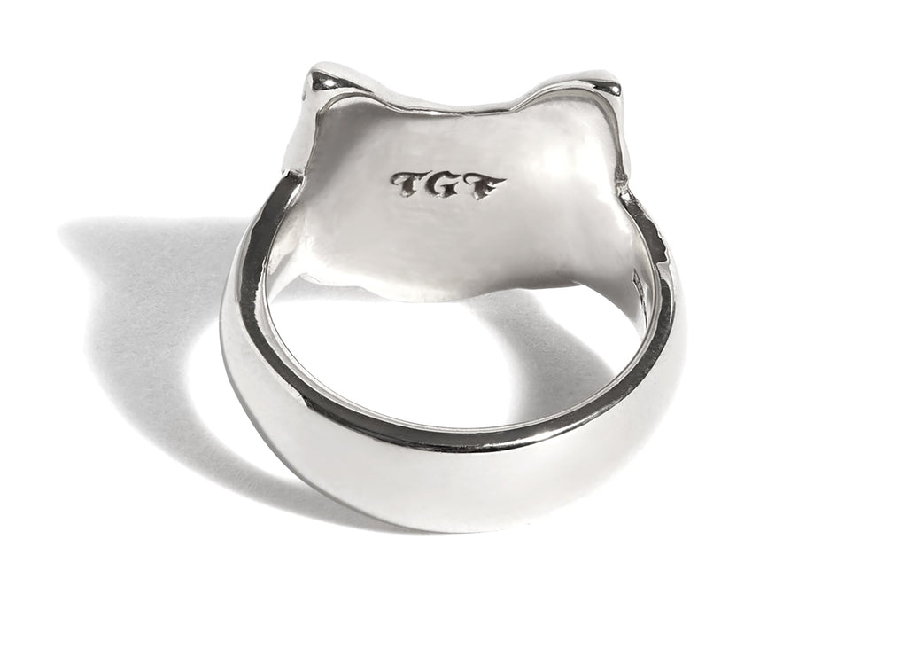 Cat Ring with Topaz Eyes