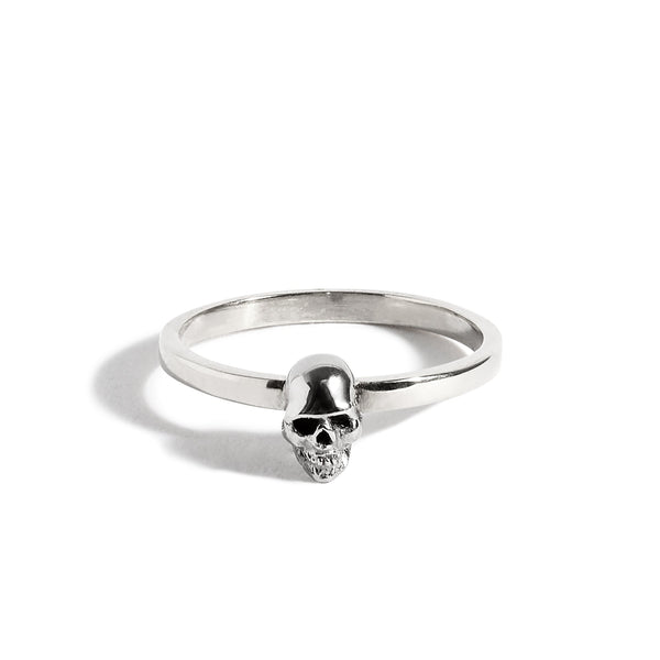Platinum 'Cross My Heart' Skull Stacking Band – The Great Frog London