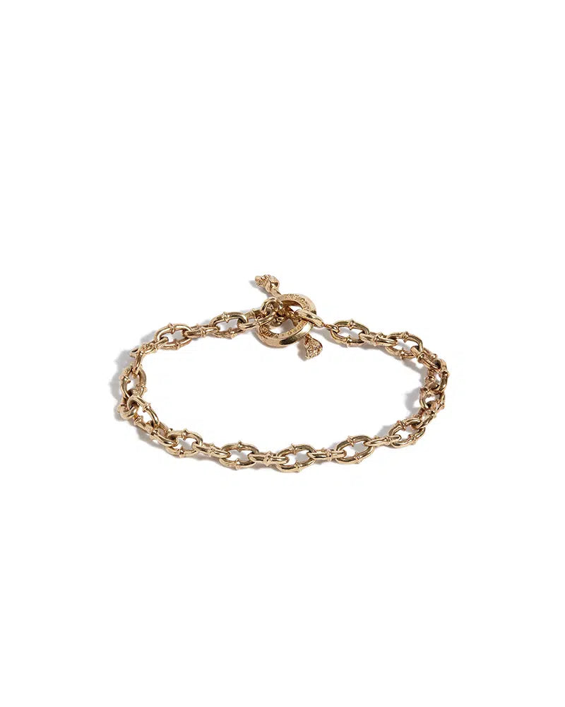 Solid Gold Micro Lock Down Bracelet