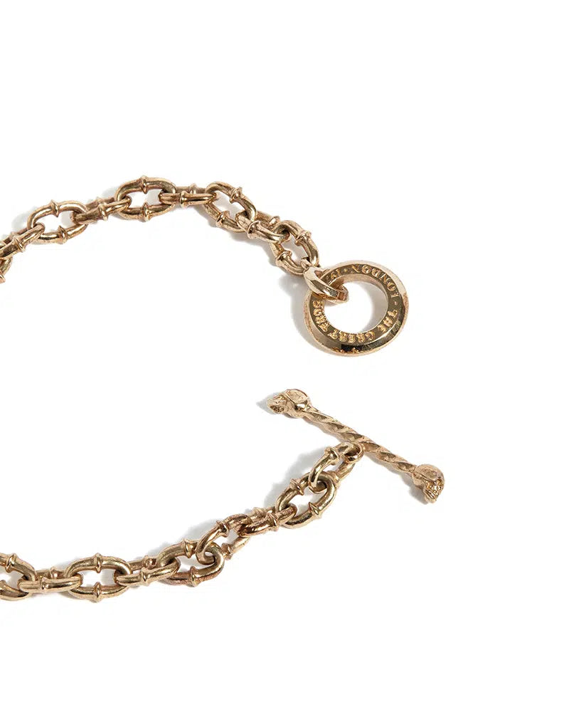Solid Gold Micro Lock Down Bracelet