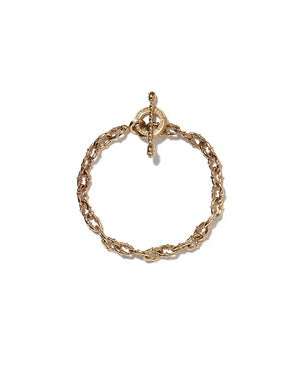 Solid Gold Micro Lock Down Bracelet