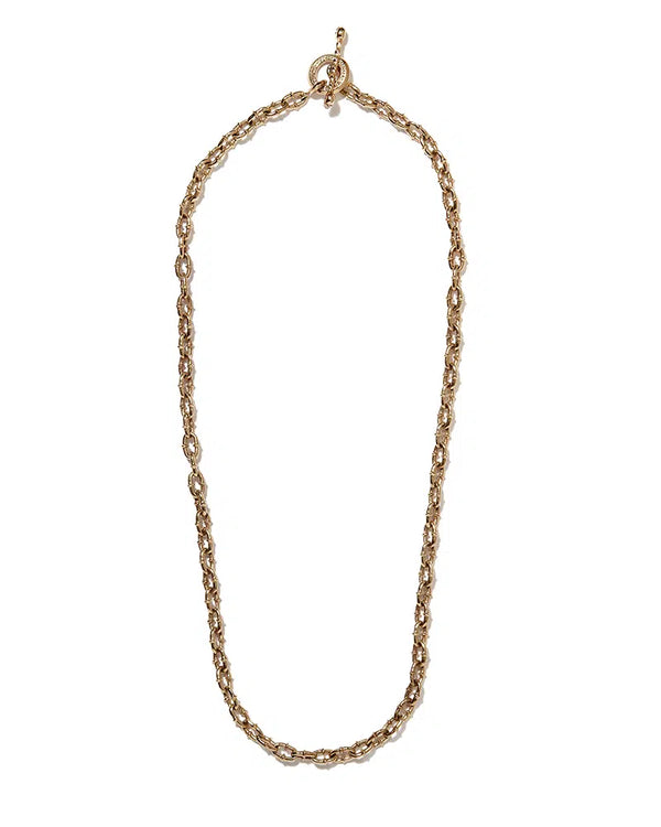 Solid Gold Micro Lock Down Necklace