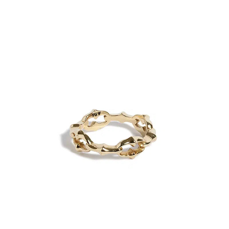 Solid Gold Micro Lock Down Ring