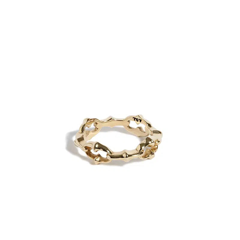 Solid Gold Micro Lock Down Ring