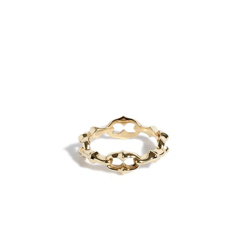 Solid Gold Micro Lock Down Ring