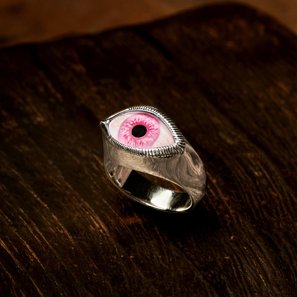 Small Pink Eye Ring