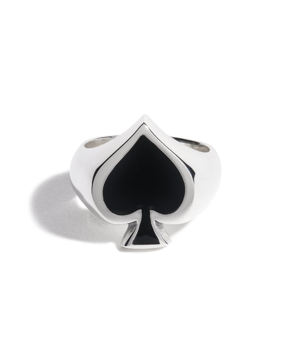 Enamel Ace of Spades Ring