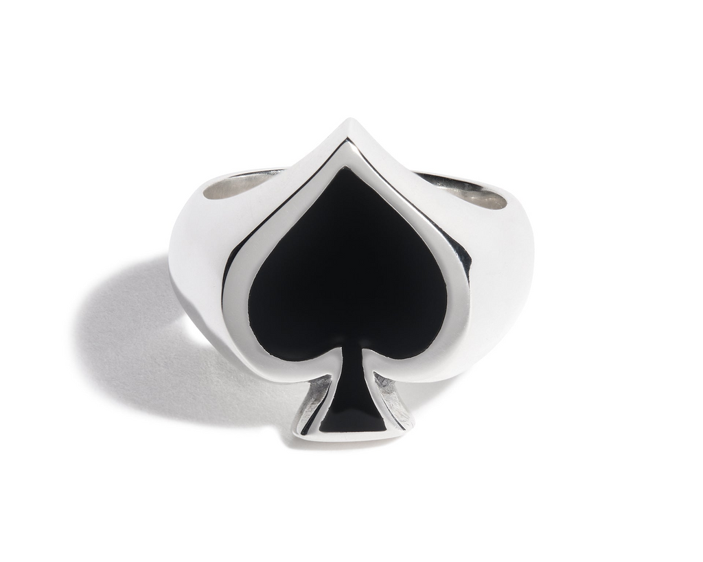 Enamel Ace of Spades Ring