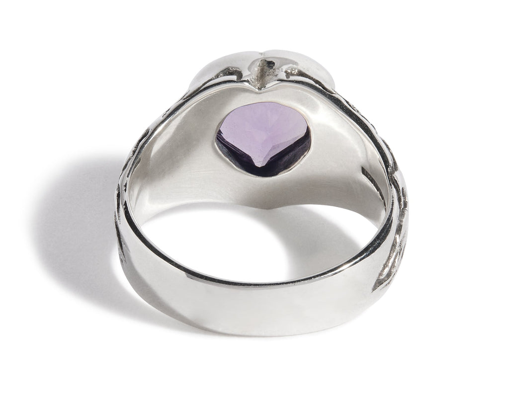 Flaming Heart Gem Ring