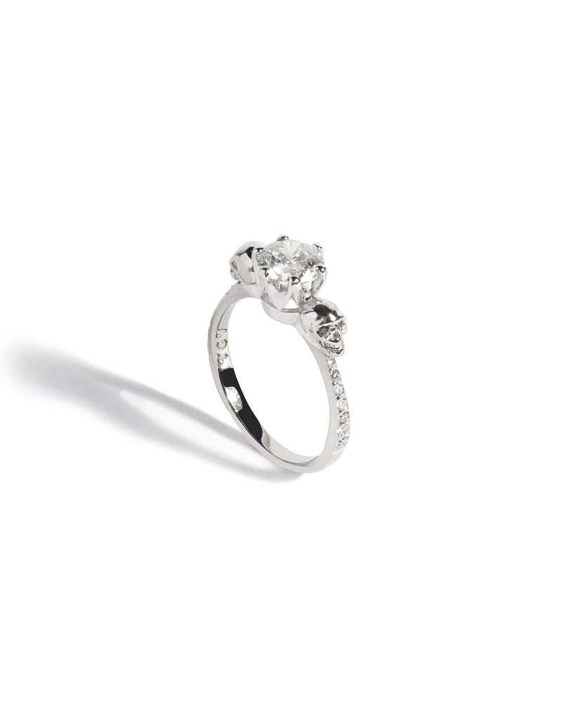 Forever After Deluxe Engagement Ring with a Natural White Diamond