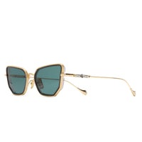 Gold Frame and Teal Lens