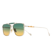 Silver Frame and Green Orange Gradient Lens