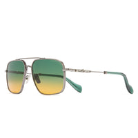 Gun Metal Frame and Green Orange Lens