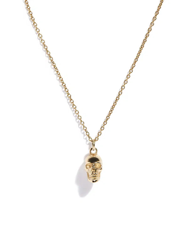 Solid 9ct Gold Small Anatomical Skull Pendant