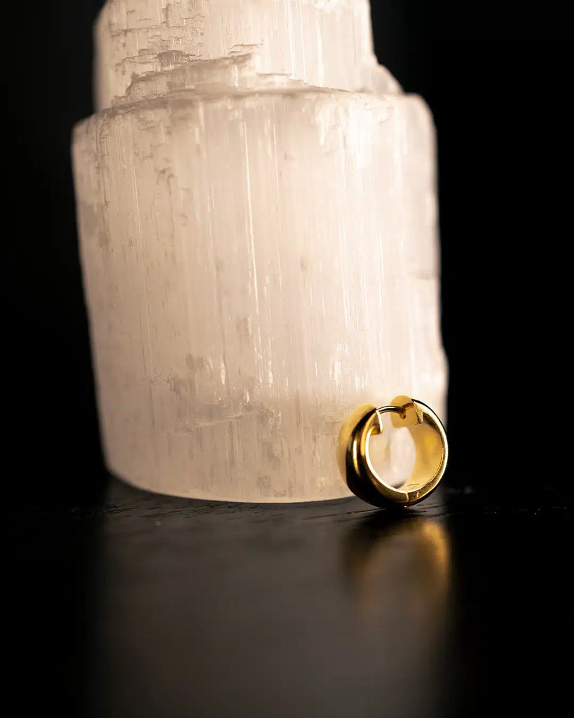 18ct Gold Plated TGF Chunky Hoop (Single)