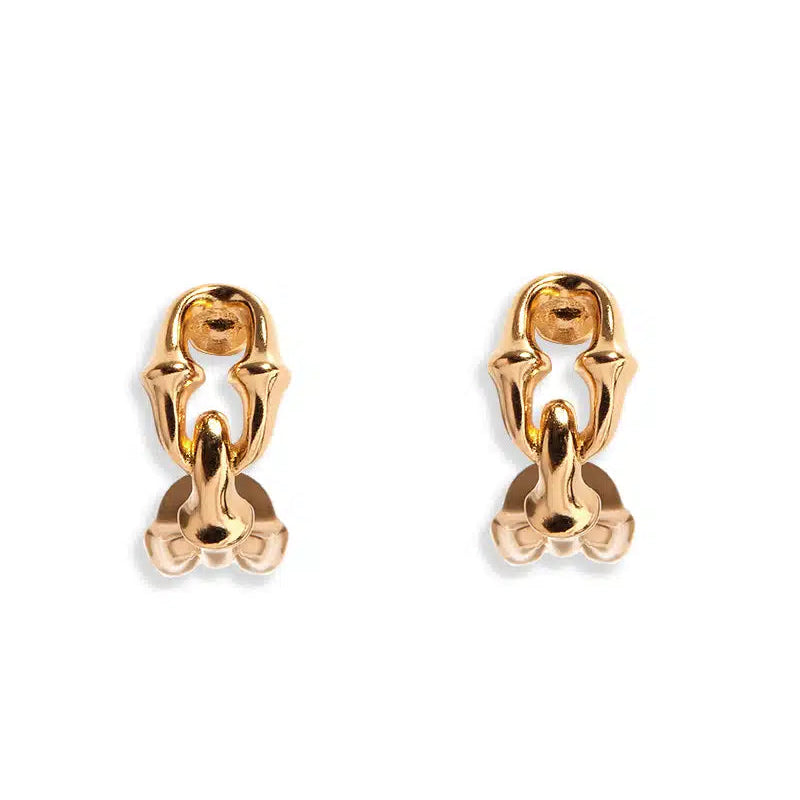 18ct Gold Plated Lock Down Hoop (Single)