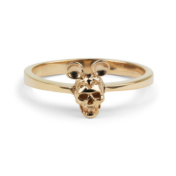 Solid 9ct Gold Micro Michael Rodent Ring