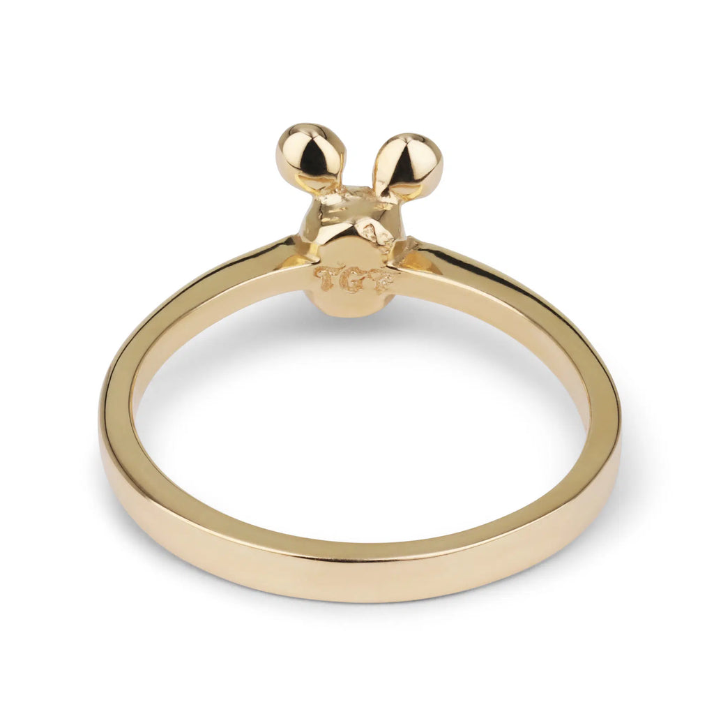 Solid 9ct Gold Micro Michael Rodent Ring