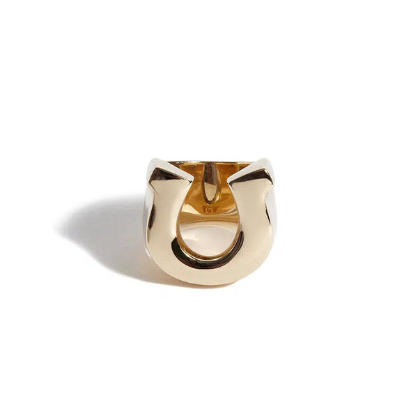 Solid 9ct Gold Plain Horseshoe Ring