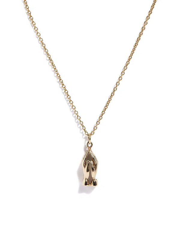 Solid 9ct Gold Praying Hands Pendant