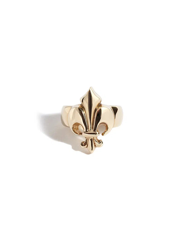 9ct Gold Small Fleur De Lis Ring