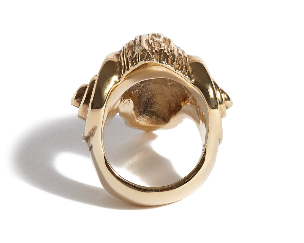 Solid 9ct Gold Ancient Goat Ring
