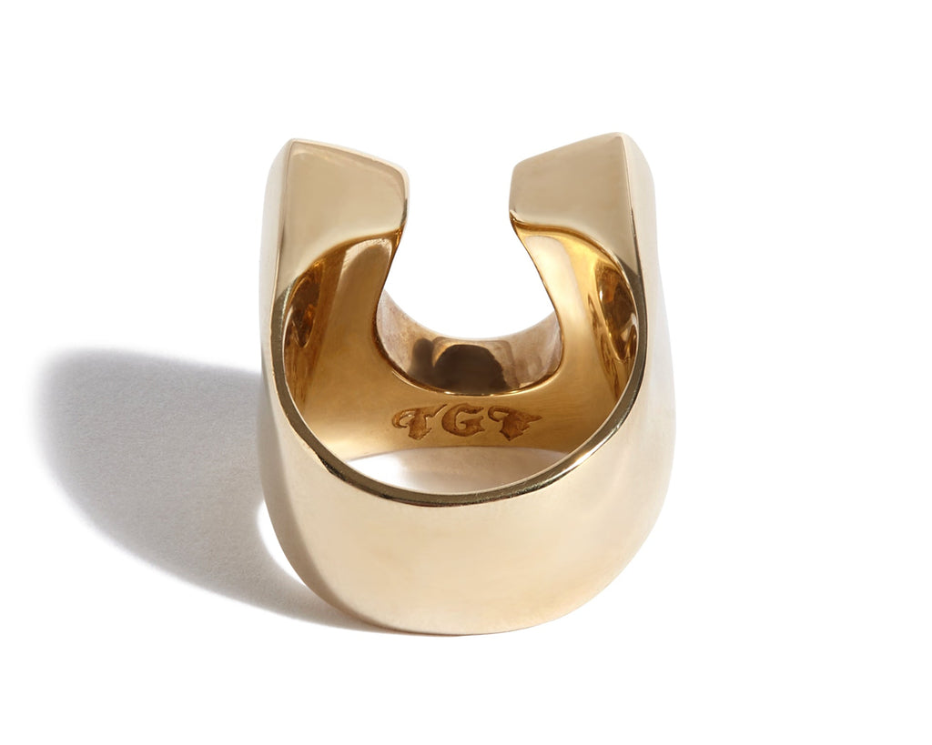 Solid 9ct Gold Plain Horseshoe Ring