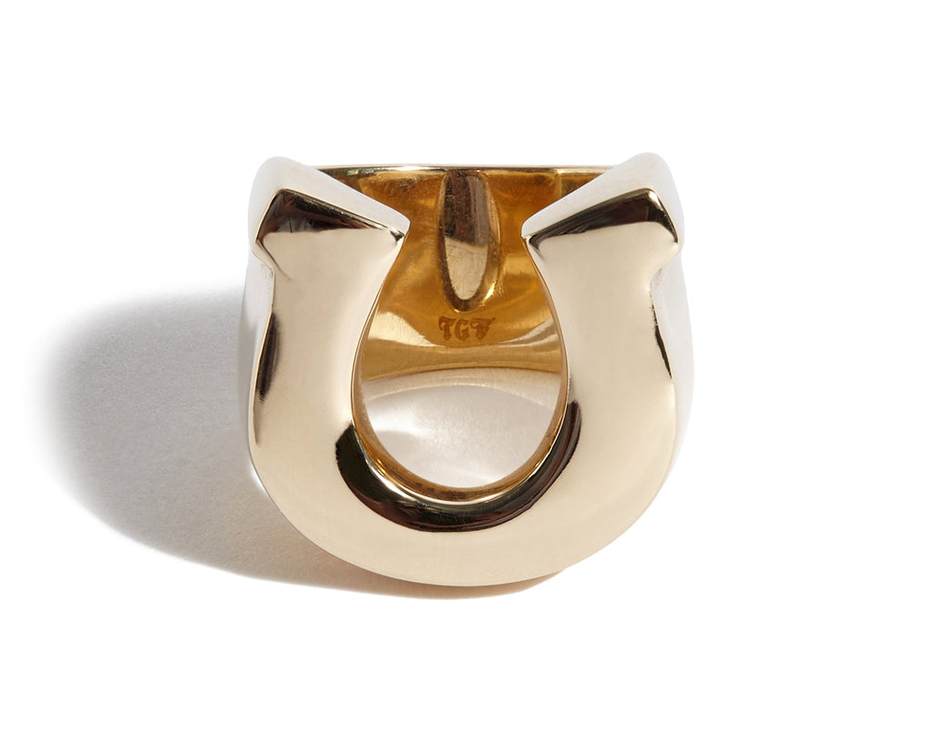 Solid 9ct Gold Plain Horseshoe Ring