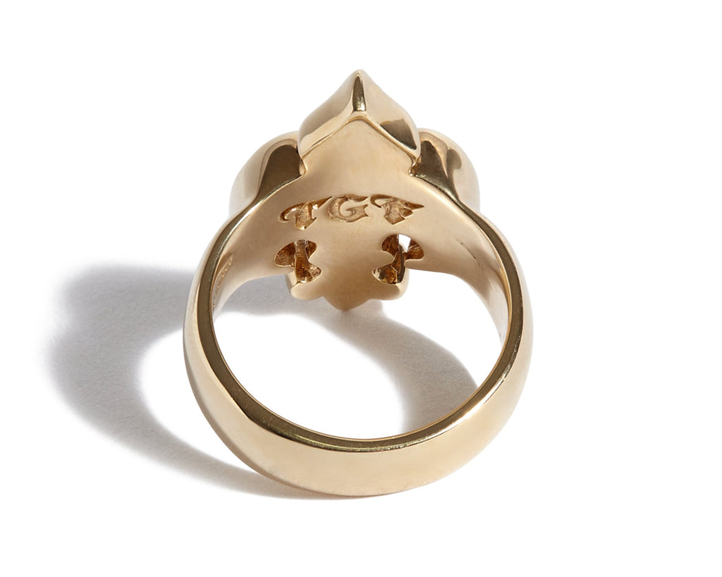 9ct Gold Small Fleur De Lis Ring