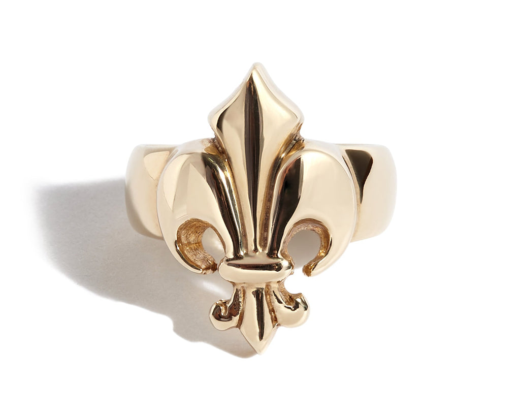 9ct Gold Small Fleur De Lis Ring