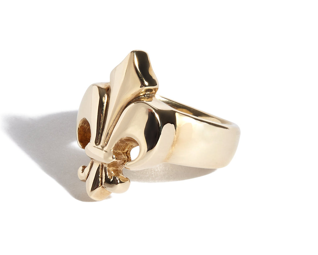 9ct Gold Small Fleur De Lis Ring