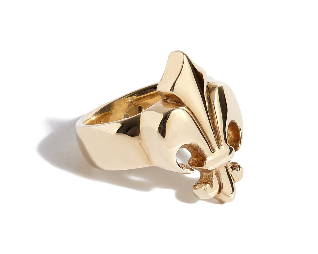 9ct Gold Small Fleur De Lis Ring