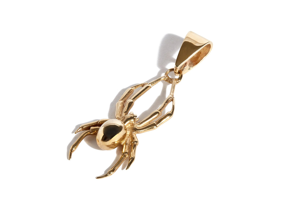 Solid 9ct Gold Spider Pendant