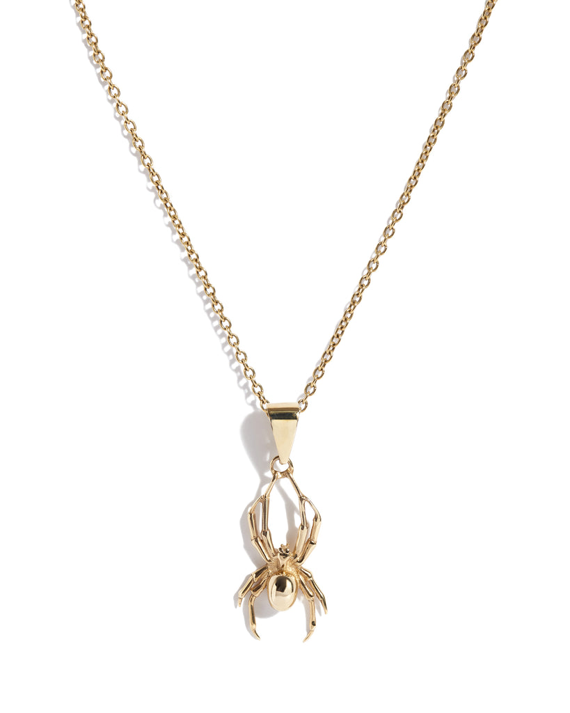 Solid 9ct Gold Spider Pendant