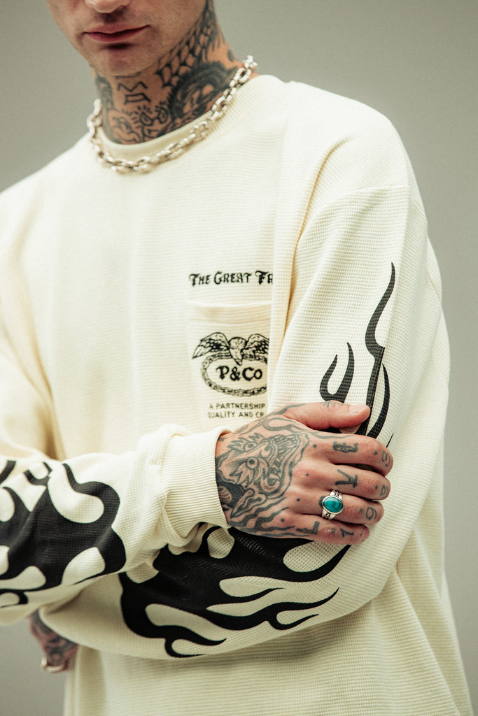 TGF x P&Co Waffle Boxy Long Sleeve