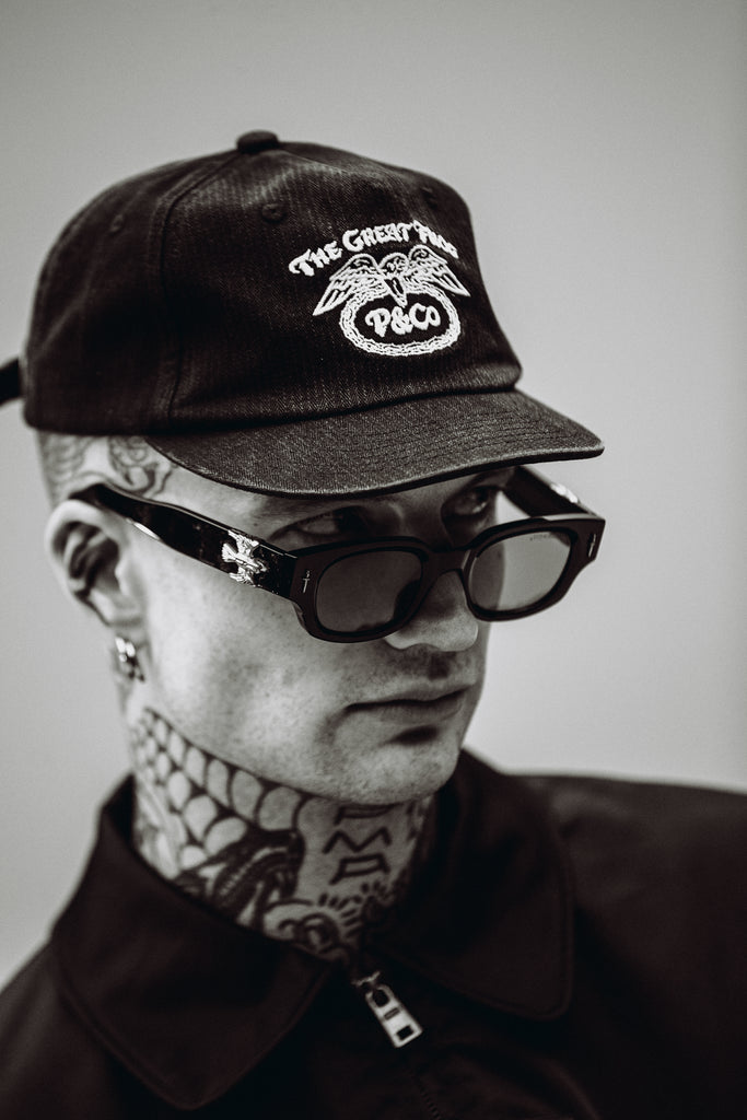 TGF x P&Co Washed Black Cap