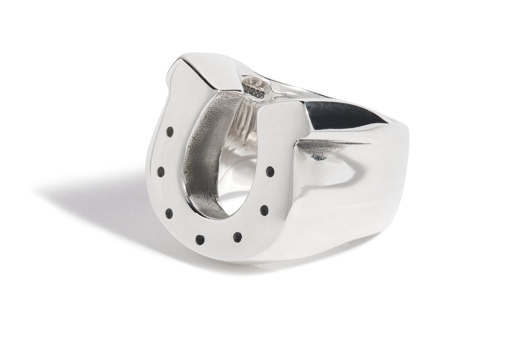 Horseshoe With Dots Ring