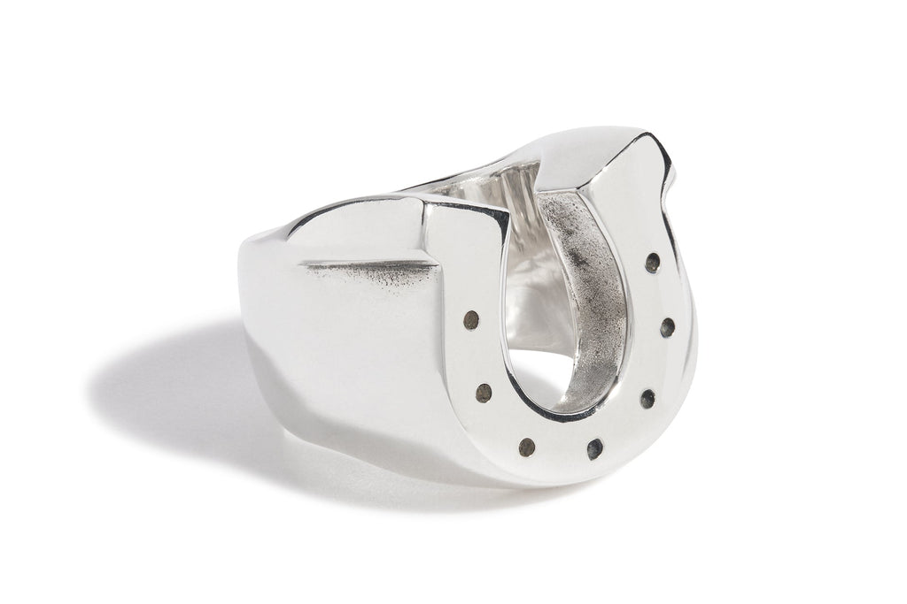 Horseshoe With Dots Ring
